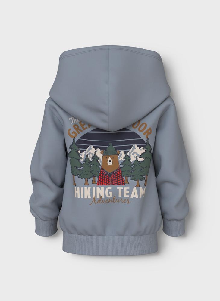 NAME IT Kids Printed Zip Through Hoodie - Image 2