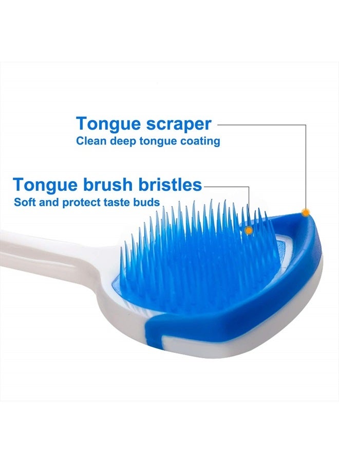 Tongue Brush, Tongue Scraper, Tongue Cleaner Helps Fight Bad Breath, 3 Tongue Scrapers, 3 Pack (Black & Blue & Green)
