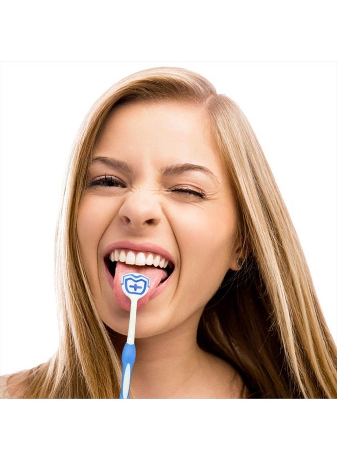 Tongue Brush, Tongue Scraper, Tongue Cleaner Helps Fight Bad Breath, 3 Tongue Scrapers, 3 Pack (Black & Blue & Green)