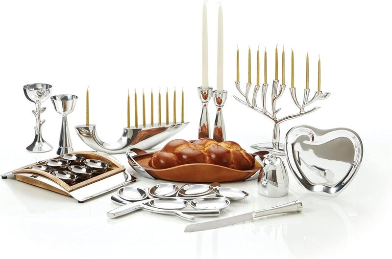 Nambe Nambé Tree of Life Kiddush Cup – 3.5" x 8.25" Alloy Wine Goblet, Minimalist Judaica Design Symbolizing Growth & Blessing – Artistic Shabbat Tableware & Gift for Jewish Celebrations - Image 2