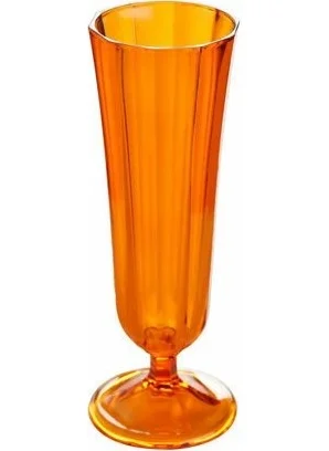 Porland Orange Flute Champagne Glass 130 Cc