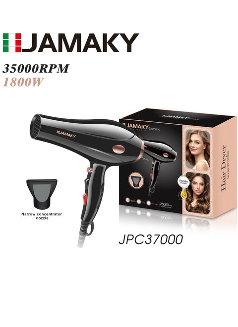 Professional JPC37000  air Function Hair Dryer 1800W/ 2-Speed and 3 temperature setting with Italian technology / Cool shot button-locks in styles