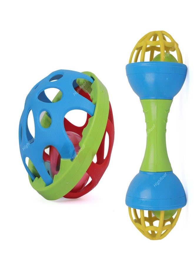 HighRoof Rattles for Kids Babies 0-6 Months Stick Rattle for Babies Early Development Toys for Infants New Born Early Development Toys for Baby Return Gifts for Kids Gifts-Set of 2 Pcs - Image 1