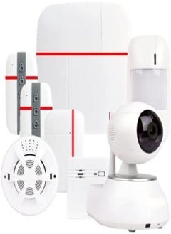 WiFi+GSM alarm systems, including 1x WiFi+GSM alarm panel, 433MHz 1x Wireless motion sensor, 433MHz 1x Door/window sensor, 433MHz 1x Remote controller, 433MHz guard 3