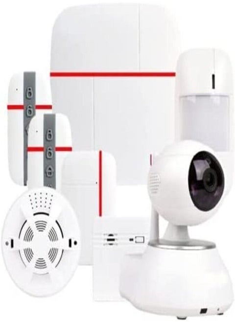 WiFi+GSM alarm systems, including 1x WiFi+GSM alarm panel, 433MHz 1x Wireless motion sensor, 433MHz 1x Door/window sensor, 433MHz 1x Remote controller, 433MHz guard 3