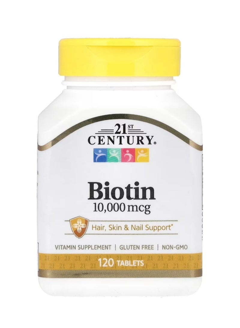 21st Century Biotin 10000 mcg 120 Tablets - Image 1