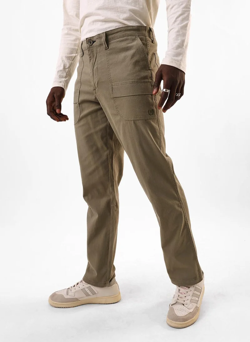 دينيس لينغو بنطلون رجالي قطن مريح بقصة واسعة بلون المريمية