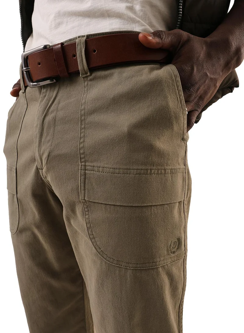 Dennis Lingo Men's Sage Cotton Blend Full Relaxed Cargo Trouser