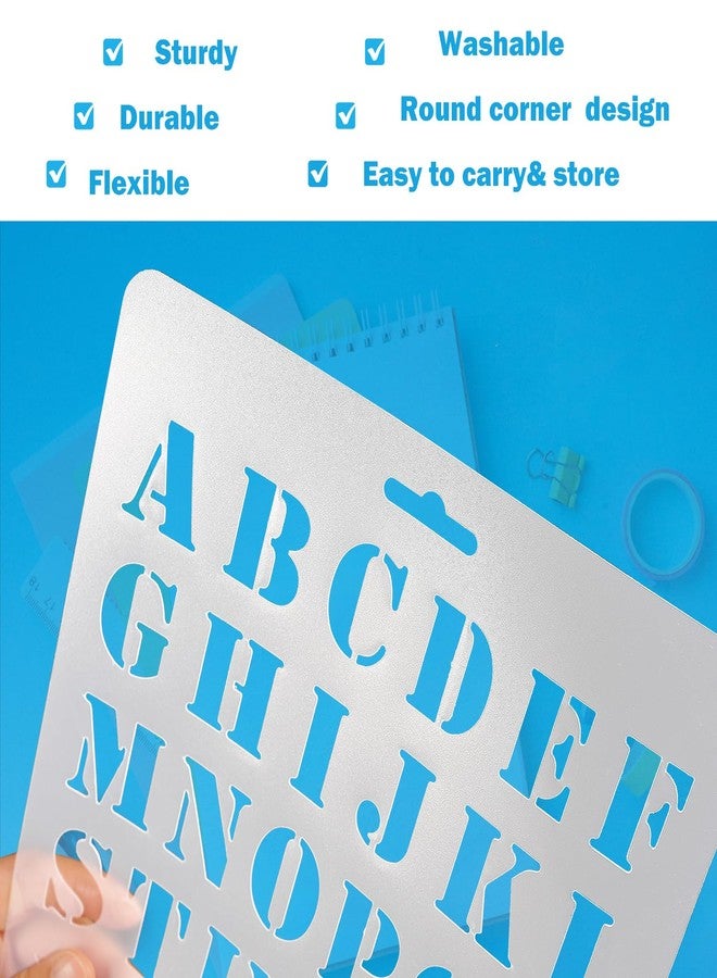 SOOKOO 6 PCS Drawing Painting Stencils Scale Template Sets, Alphabet Letter Drawing Painting Stencils Scale Template for Scrapbooking, Card and Craft Projects - Image 5