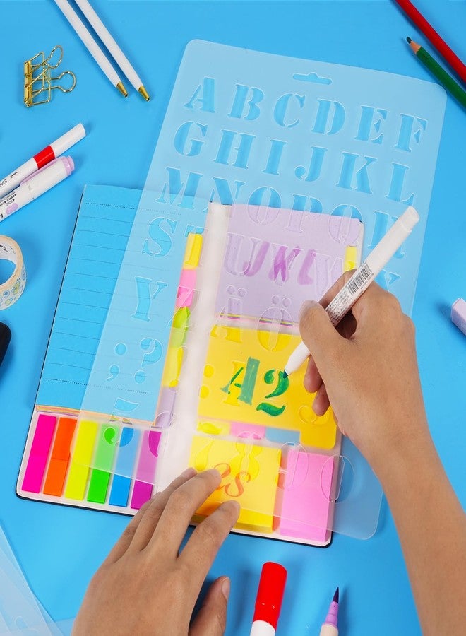 SOOKOO 6 PCS Drawing Painting Stencils Scale Template Sets, Alphabet Letter Drawing Painting Stencils Scale Template for Scrapbooking, Card and Craft Projects - Image 4