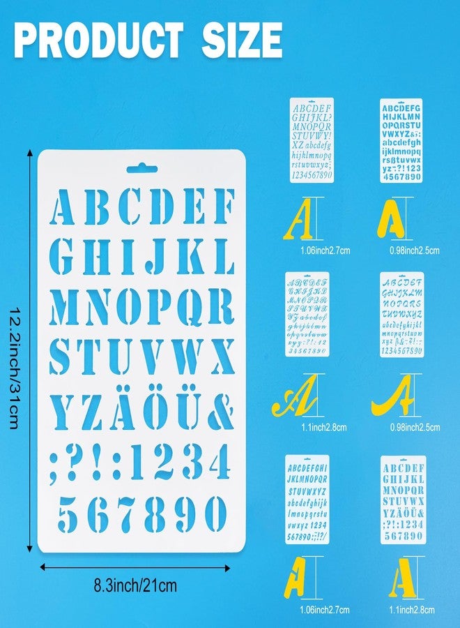 SOOKOO 6 PCS Drawing Painting Stencils Scale Template Sets, Alphabet Letter Drawing Painting Stencils Scale Template for Scrapbooking, Card and Craft Projects - Image 2