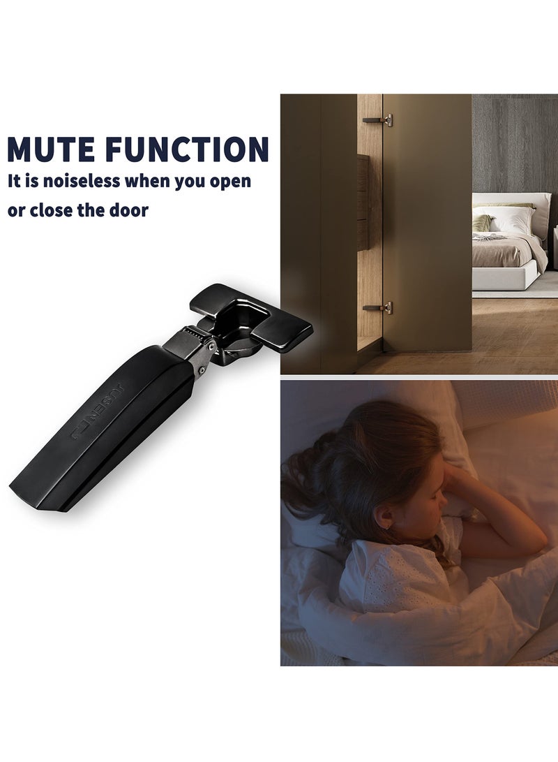 Zikra 2 Pack Cabinet Hinges, Soft Close Cupboard Wardrobe Doors Hinges, Folding Doors Hinge with Screws, Adjustable Concealed, Built-in Damper for Cabinet, Wardrobe Door, Bathroom Cabinet - Image 3