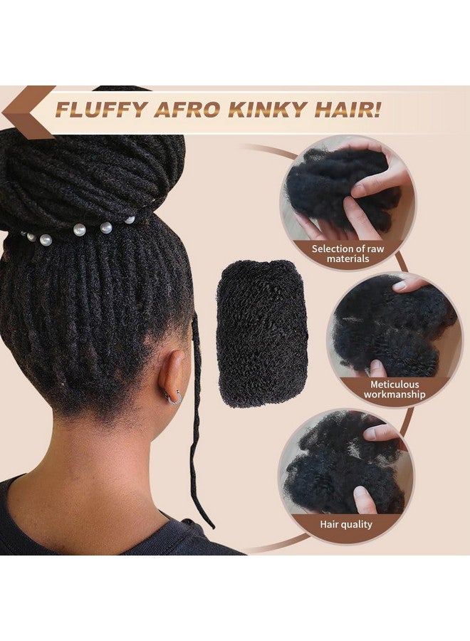 Kama Premium Afro Kinky Bulk Human Hair 100% Afro Kinkys Human Hair Bulk For Dreadlock Extensions Repair Locs Create Dreadlocks. Can Dye And Bleach 8 Inch 30Gpack - Image 3
