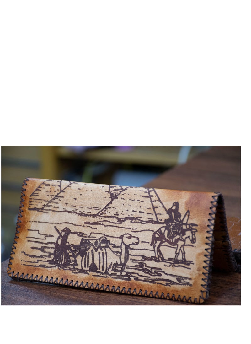 Generic Handmade Genuine Leather Wallet – Personalized laser engraving with elegant craftsmanship.  ✔️ 100% natural leather ✔️ 6 card slots ✔️ 2 photo holders ✔️ 2 large compartments ✔️ 2 secure zip pockets ✔️ Magnetic closure ✔️ Soft velvet lining 📏 Size: 9×20 cm  🎯 Functional & stylish for daily use 🧵 Expert handmade finishing 🖋️ Custom name/design laser engraving available 🛡️ Warranty & after-sale service included  #LeatherWallet #LaserEngraving #PersonalizedGift #HandmadeLeather #MensAccessories #GenuineLeather #ElegantStyle #2025Trends  - Image 1