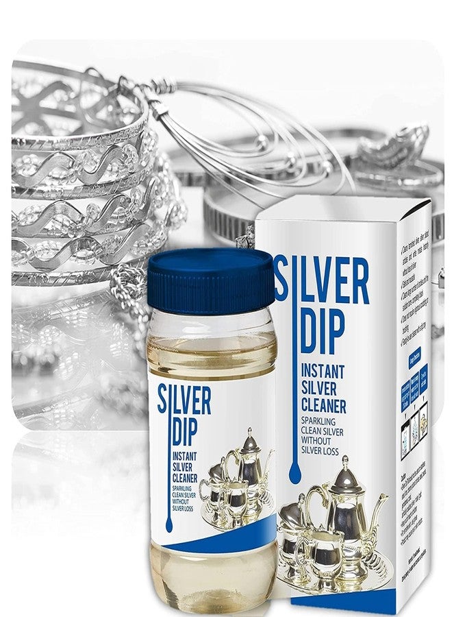 INKIES Silver Dip Cleaner Liquid - Fast Acting Tarnish Remover for Jewellery, Pooja Items & Utensils Instant Sparkling Clean - Image 1