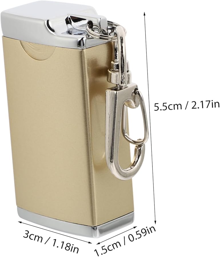 Portable Outdoor Ashtray with Lid Metal Keychain Travel Friendly Pocket Ashtray - Image 3