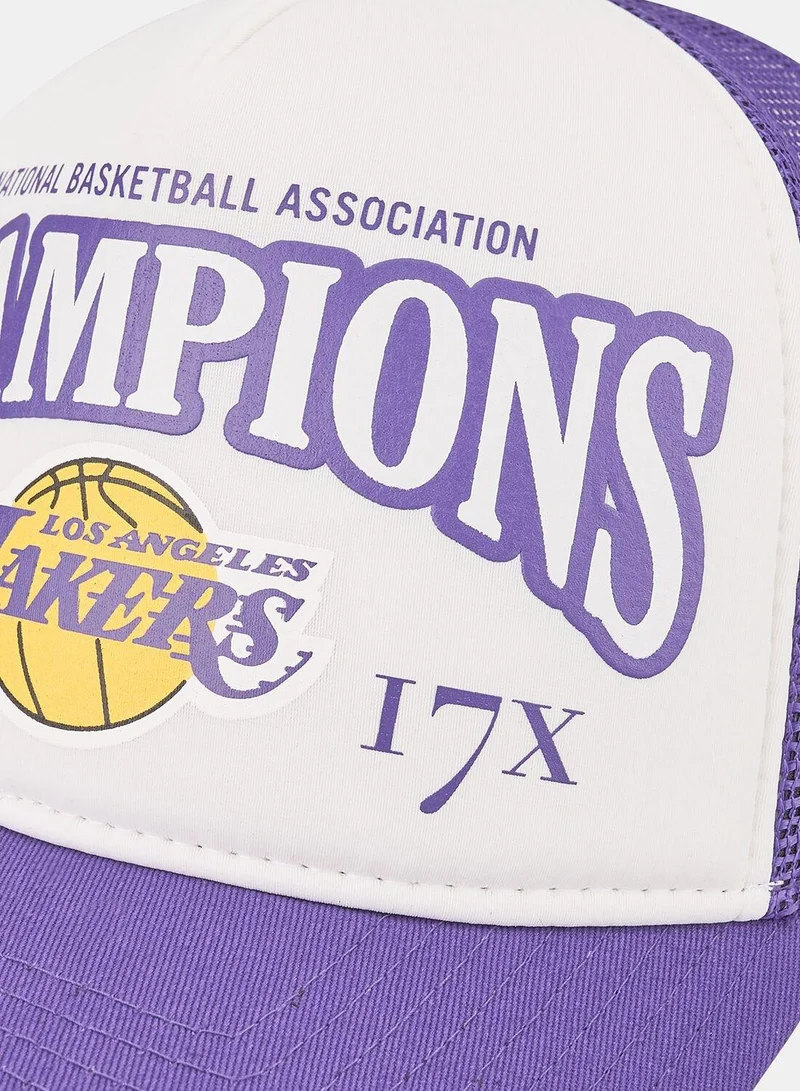 NEW ERA Men's Los Angeles Lakers League Champions A-Frame Trucker Cap