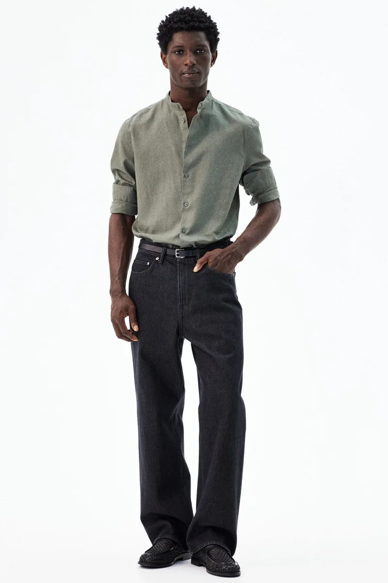 H&M Regular Fit Linen-blend shirt