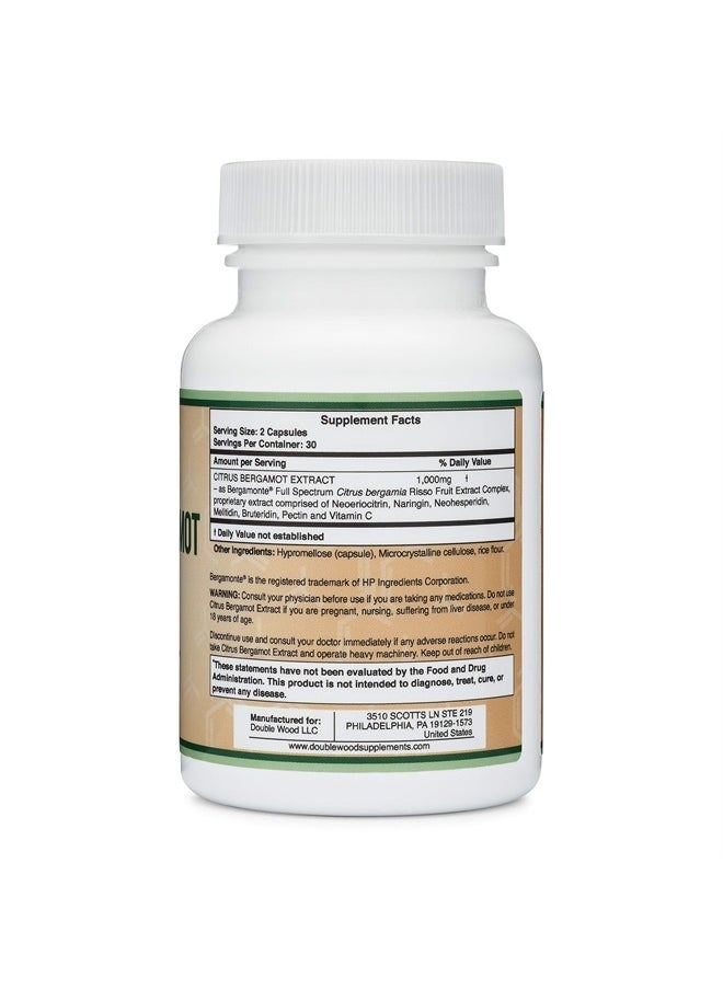 Double Wood Supplements - Double Wood, Citrus Bergamot Extract (1000mg), 60 Capsules - Image 1