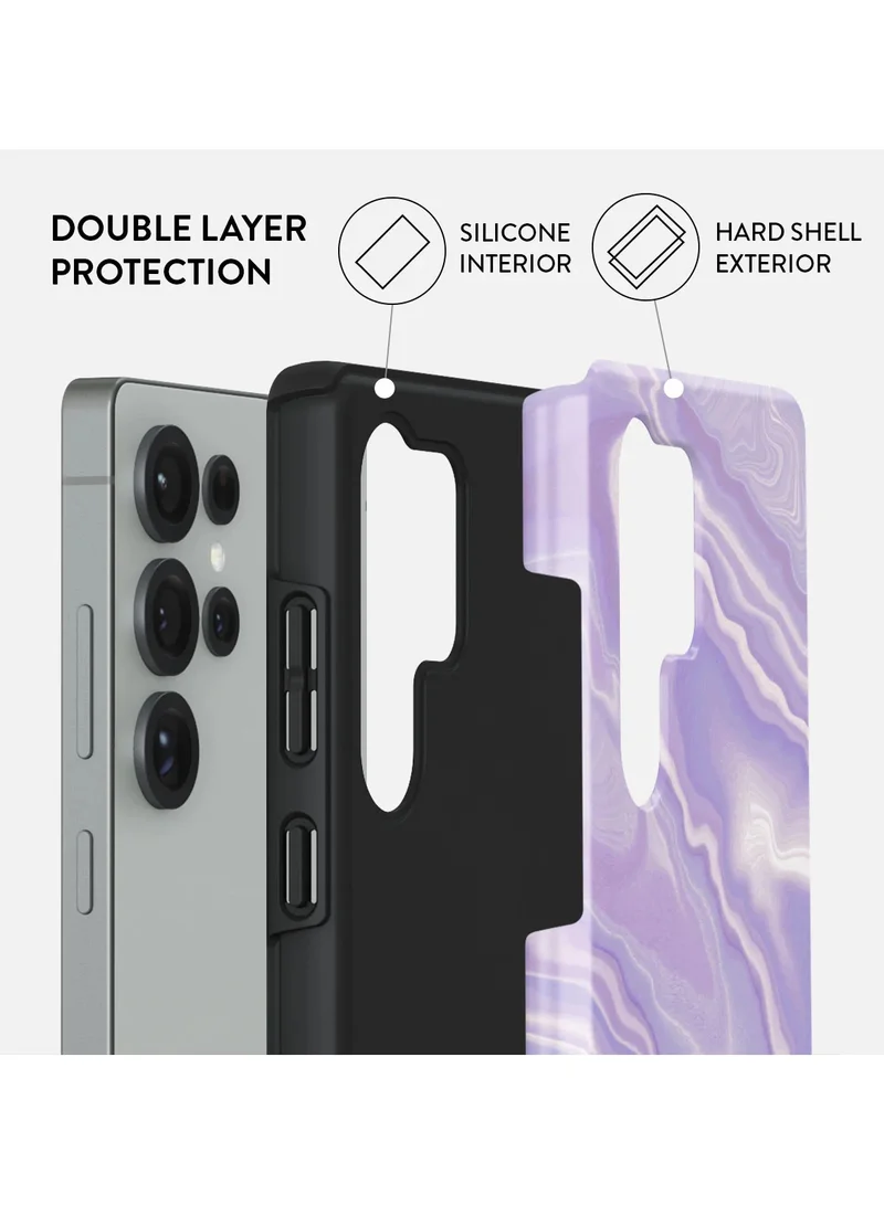 BURGA Samsung Galaxy S25 Ultra Mobile Phone Case Hybrid 2 Layer Hard Shell Silicone Protective Case, Scratch Resistant Shockproof Cover,Cliché