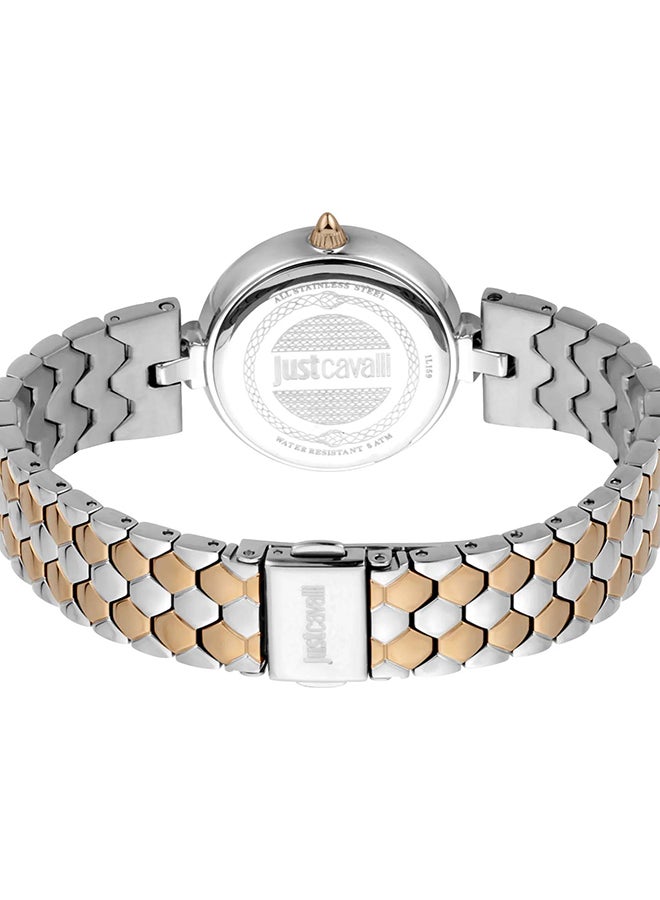 Just Cavalli جست كافالي ليدي نوبيل غلام JC1L159M0105 - ساعة كوارتز أنثوية من الفولاذ المقاوم للصدأ ذات عقربين - Image 3