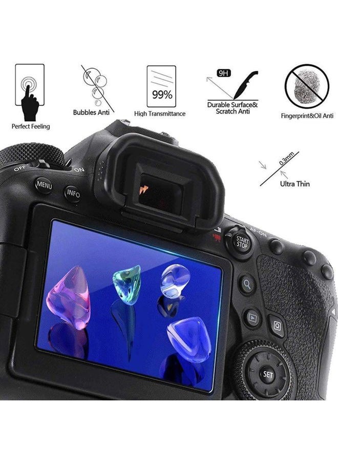 PCTC Tempered Glass Films Compatible for Canon EOS Rebel T6 T5 EOS 1300D 1200D 1500D (3 Packs) - Image 3