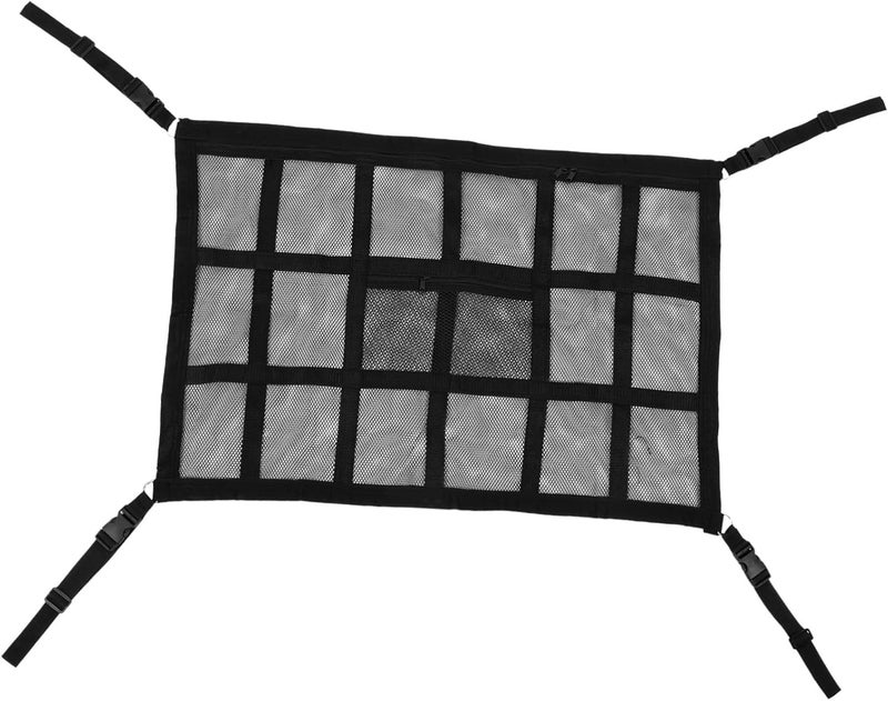 Car Ceiling Cargo Net Organizer Large Capacity Slot Mesh Storage Bag for Car Roof Easy Installation Vehicle Accessory for Organizing Snacks Magazines and Essentials - Image 1