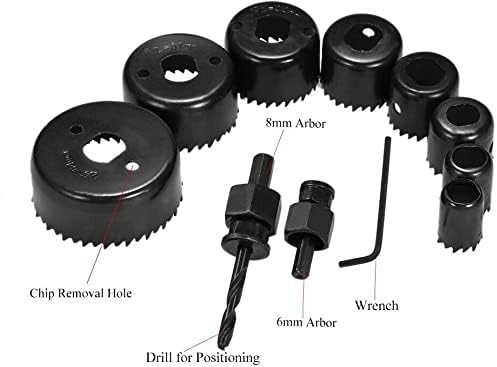 Inditrust New 7 inch Randa Block Carpenter Plane With 11 Pcs Hole Saw Drill Bits Multi-size Woodworking tool kit (Pack of 2) Cast Iron Steel Hand Plane (17.5 cm) - Image 2