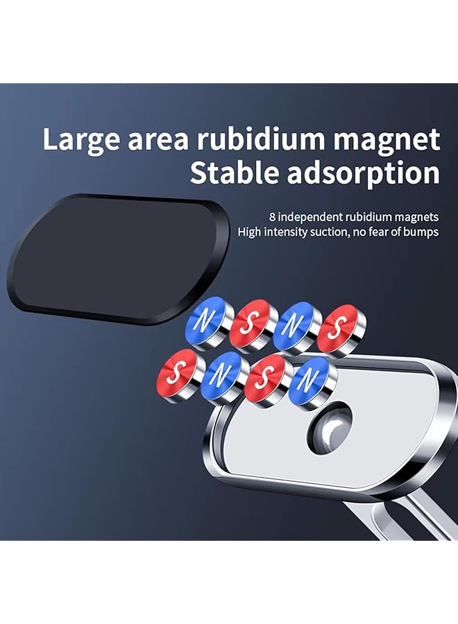 Excefore Magnetic Phone Holder,【Super Magnet】【With 2 Metal Plates】 Car Magnetic Phone Holder, Universal Dashboard Car Holder For Iphone,Samsung And Other Phones (Silver) - Image 5