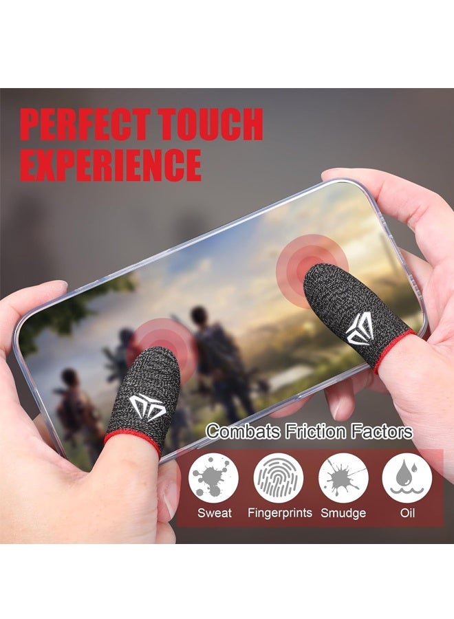 5 Pairs Mobile Gaming Finger Sleeve Silver Fiber Anti Sweat Thumb Sleeve Thin Breathable Smooth Game Controller Finger Cover - Image 5