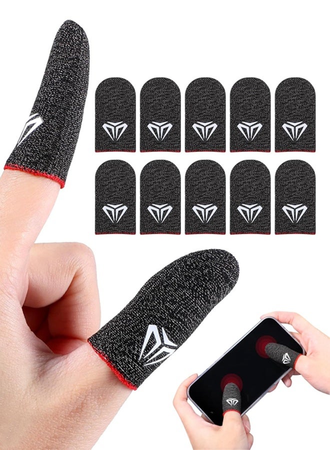 5 Pairs Mobile Gaming Finger Sleeve Silver Fiber Anti Sweat Thumb Sleeve Thin Breathable Smooth Game Controller Finger Cover - Image 1