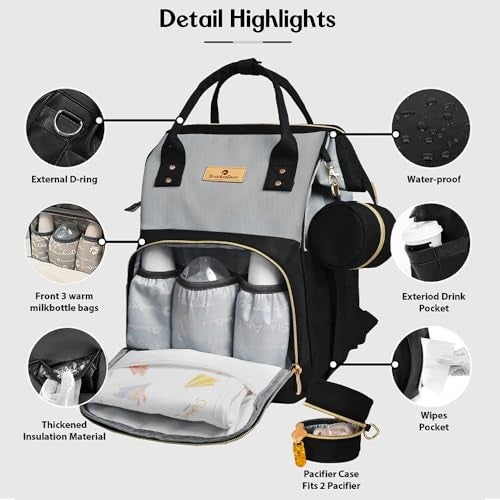 StarAndDaisy Diaper Bag for Mothers for Travel/Maternity Bag with 16 Multi-Purpose Pockets with Quick Access Diaper & Mobile Pocket/Diaper Bag for Baby - Image 2
