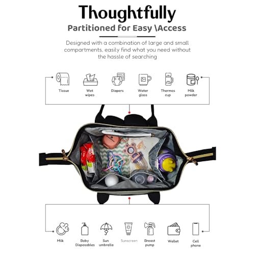 StarAndDaisy Diaper Bag for Mothers for Travel/Maternity Bag with 16 Multi-Purpose Pockets with Quick Access Diaper & Mobile Pocket/Diaper Bag for Baby - Image 3