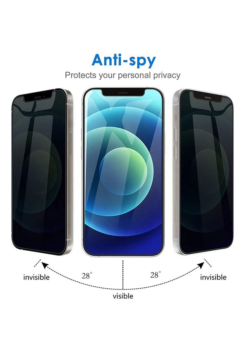 Amigo - Privacy Hardness Tempered Glass Screen Protector With Black Frame With Gelatin Back Screen Protector For Iphone 14 Pro - Image 1