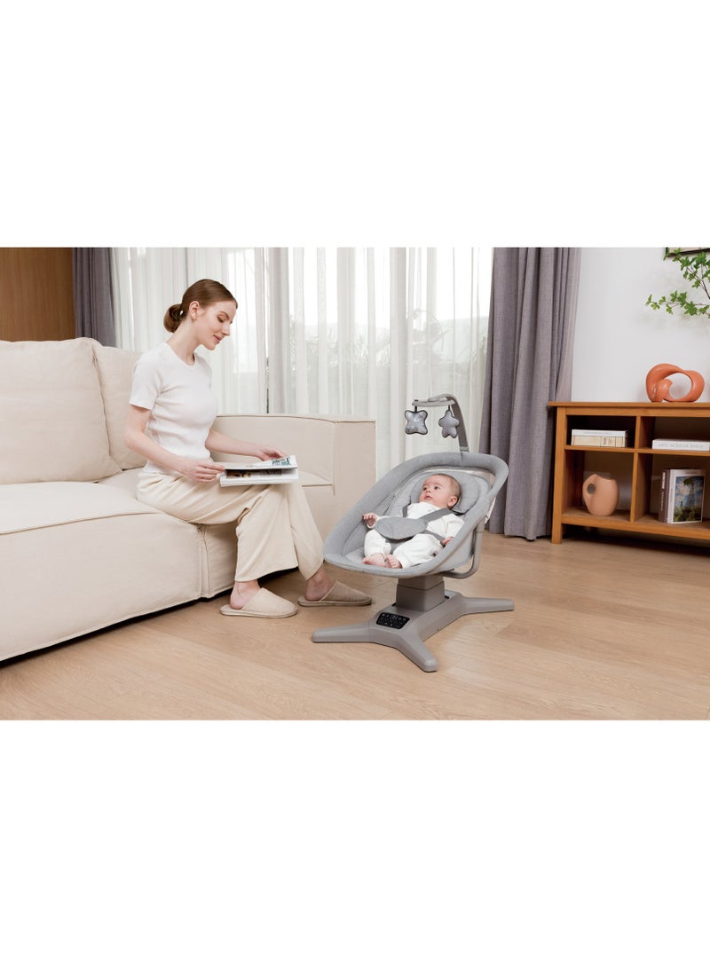 ماستيلا سرير هزاز كهربائي للأطفال مع موسيقى وناموسية للحماية والراحة المثالية - Image 3