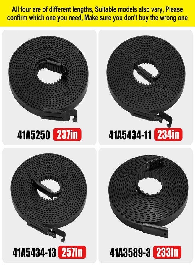 FBULWSEC مجموعة حزام قيادة باب المرآب 41A5250 لطراز Liftmaster بارتفاع 7 أقدام، Sears، و 237" Chamberlain لفتح باب المرآب HD600، WD952KD، WD952KLD، WD822KD، WD912KS - Image 4