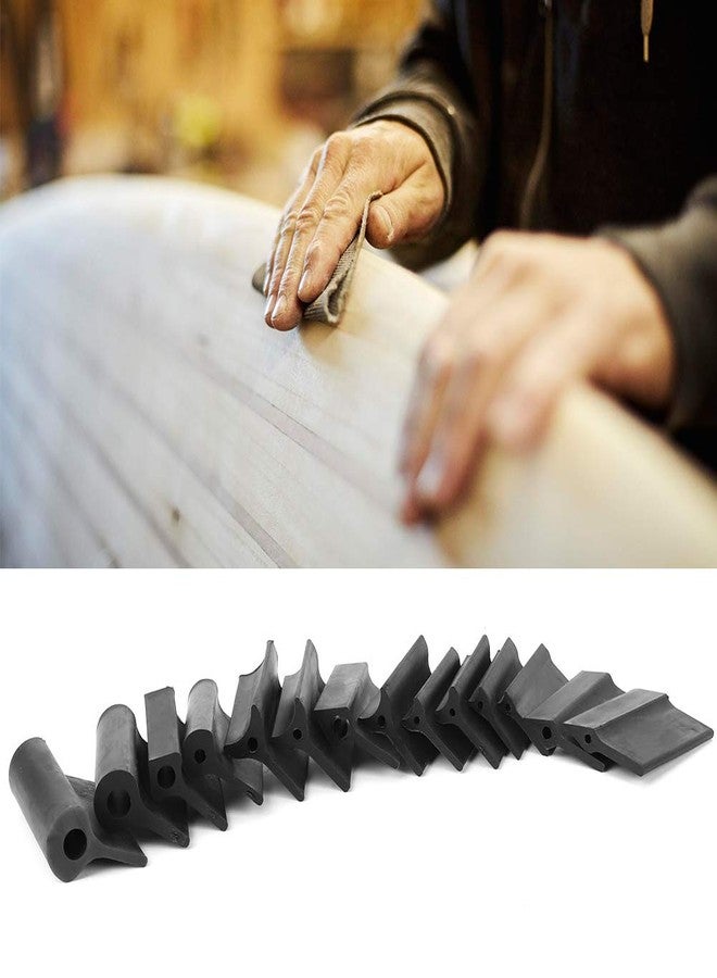 Ejoyous Contour Sanding Block, 14Pcs Rubber Sandpaper Mat Flexible Convex and Concave Sanding Grips Polishing Pad for Woodworkers Automotive Home Arts and Crafts - Image 2