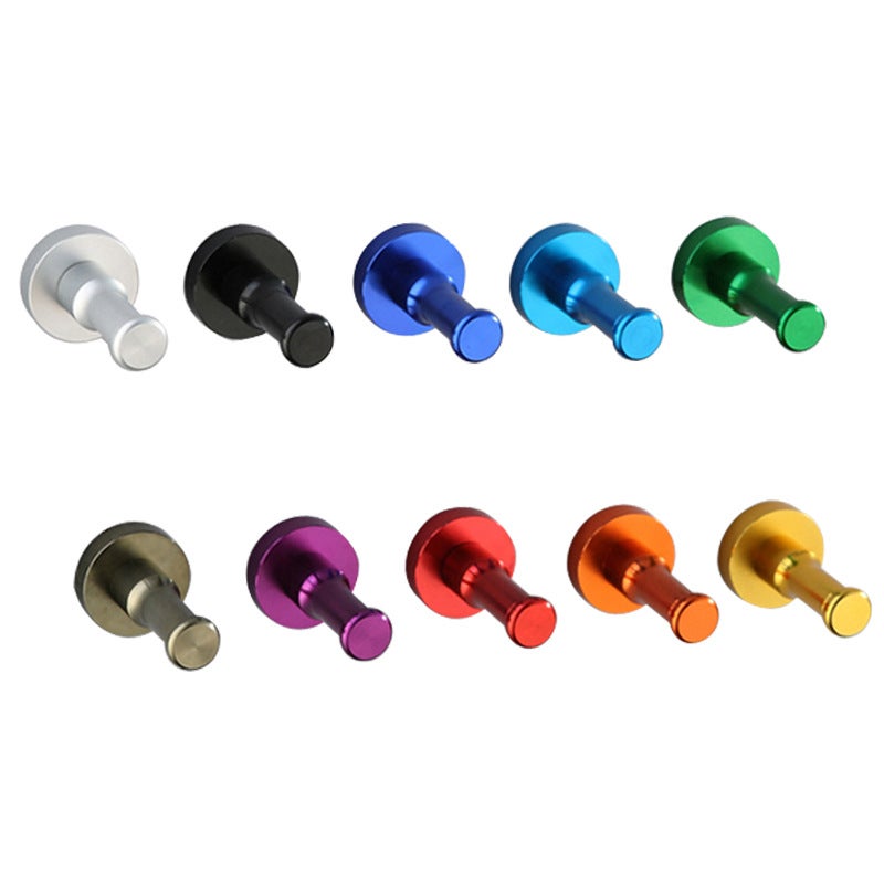Irving Space Aluminum Colorful Coat Hooks Colorfulful Hooks Round Bathroom Kitchen Coat Hooks Single Coat Hooks Creative Single Hooks - Image 5