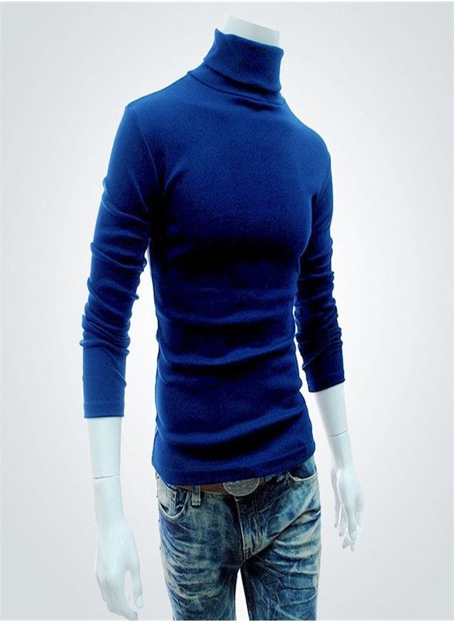 Men's Large High Collar Solid Pullover Long Sleeved Sweater Blue - pzsku/Z5B97DFE5A00970095129Z/45/_/1666798763/a9ab7d7e-079e-4c69-99e9-cc53244044cc