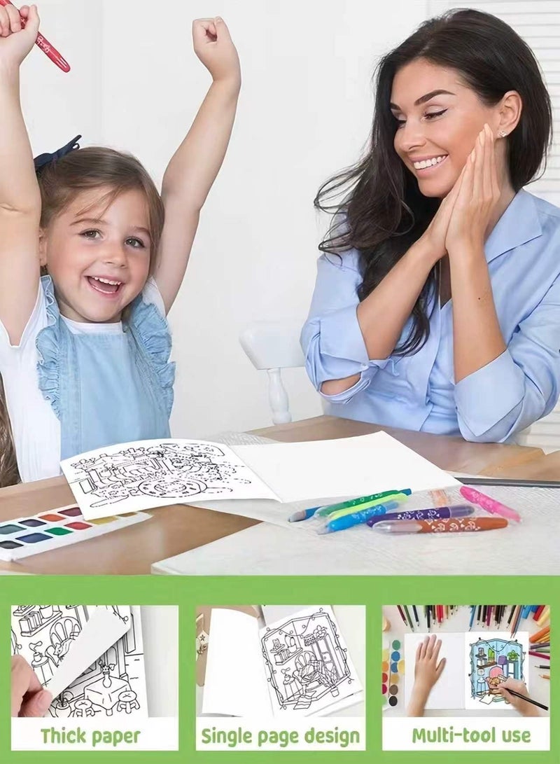 BELANO Cozy Girl Coloring Book for Adults and Teens, Relaxing Lifestyle and Fashion Art, Stress Relief Activity with Single Sided Thick Paper for Daily Use and Gift - Image 5