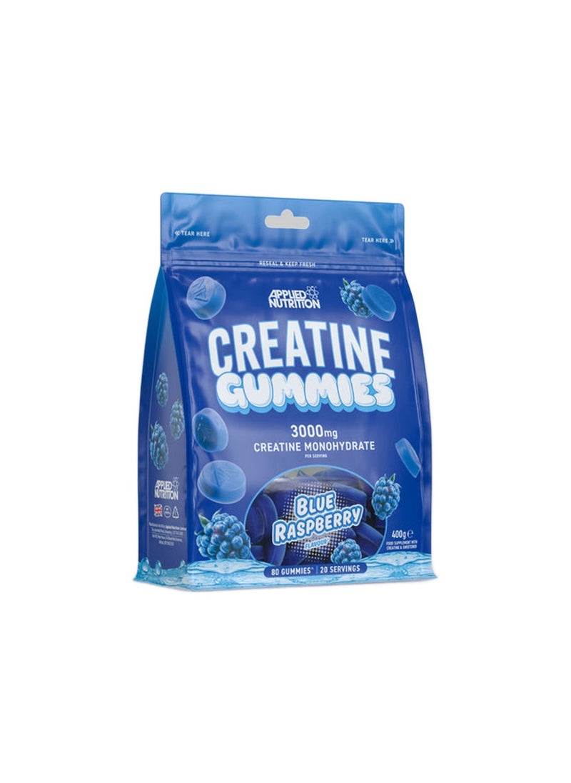 Applied Nutrition Applied Nutrition Creatine Gummies 3000 Mg Creatine Monohydrate Per Serving Blue Raspberry 80 Gummies  - Image 1
