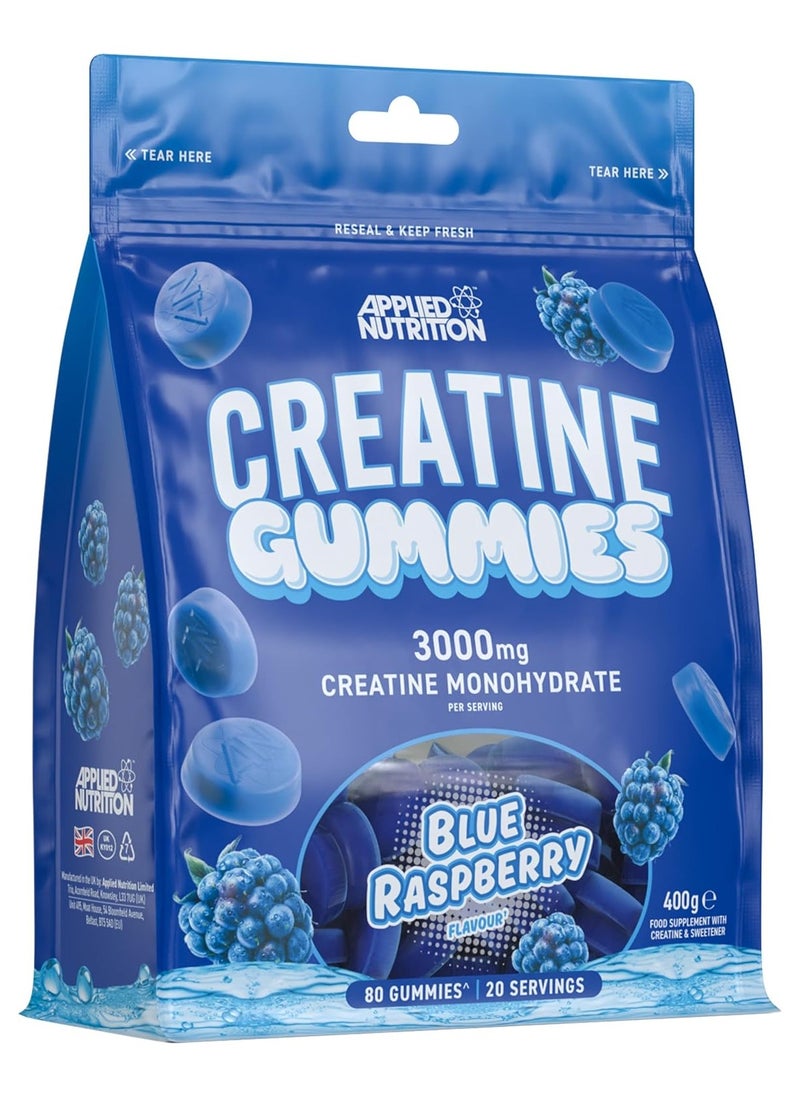 Applied Nutrition Applied Nutrition Creatine Gummies 3000 Mg Creatine Monohydrate Per Serving Blue Raspberry 80 Gummies  - Image 2