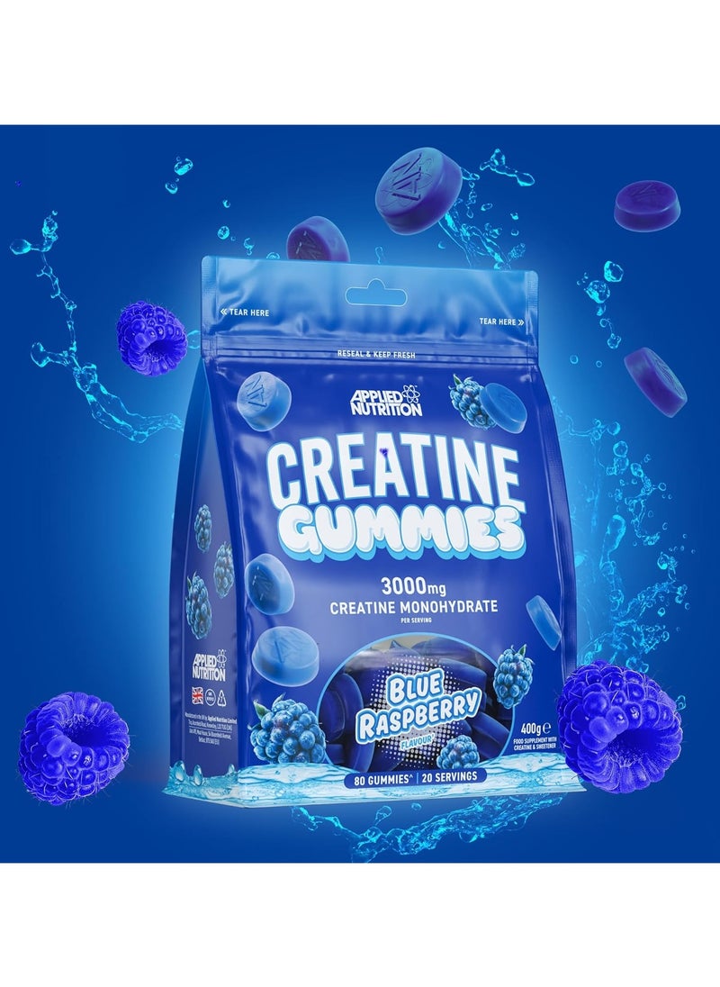 Applied Nutrition Applied Nutrition Creatine Gummies 3000 Mg Creatine Monohydrate Per Serving Blue Raspberry 80 Gummies  - Image 3