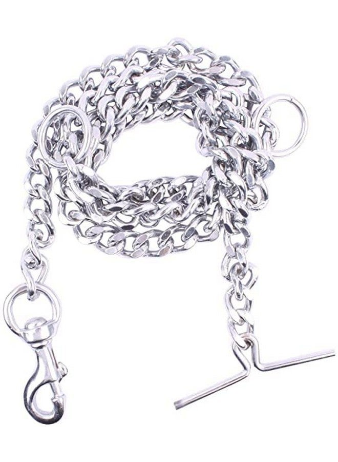 طوق نايلون بحزام للكلاب بطول 1 بوصة مع سلسلة ثقيلة للكلاب بطول 63 بوصة (ذهبي) - Image 3