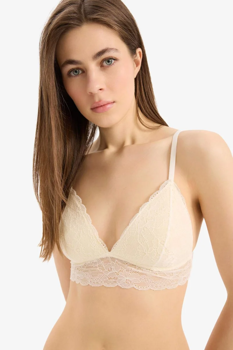 ديفاكتو Padded Wire-Free Lace Bra