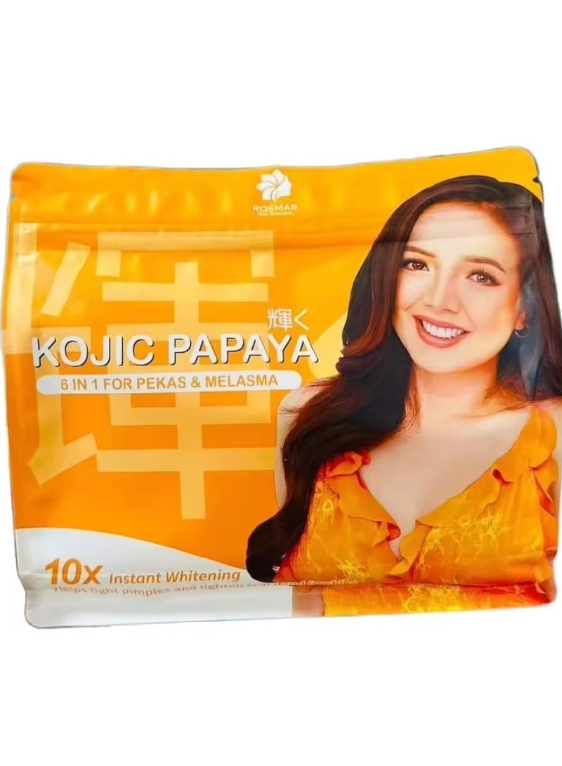 ROSMAR Kojic Papaya 6-In-1 Pekas & Melasma Remover Set Orange Pouch - Image 1