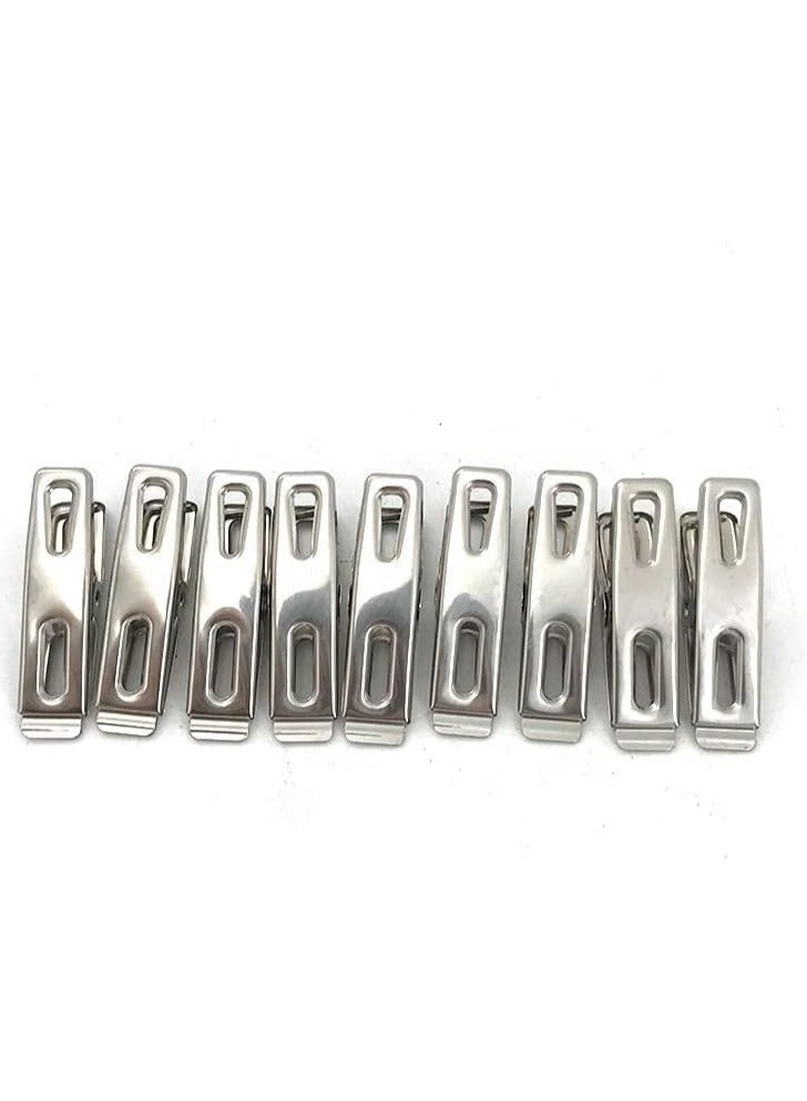 Steel Clothes Pegs - 20-Pack Heavy-Duty Laundry Hanging Pins for Secure Drying, Easy-to-Use Cloth Clips, Durable Hanger Clips for Drying Line - Image 2