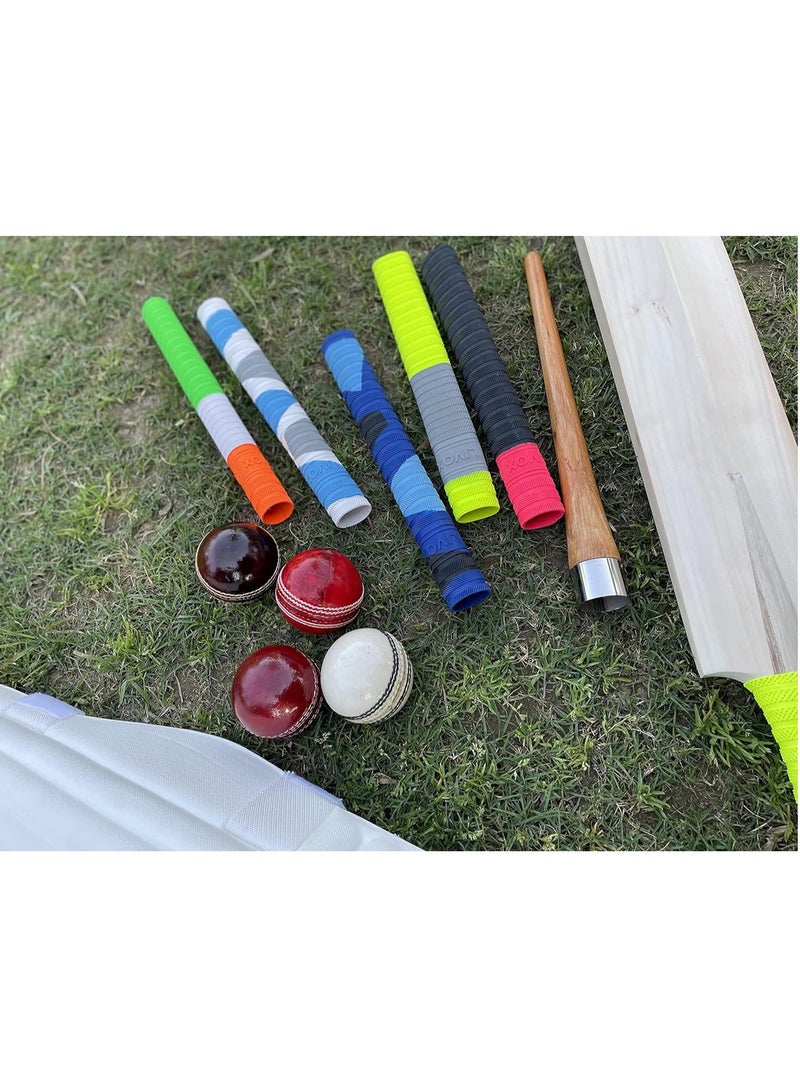 LIVOX® Premium Cricket Bat Handle Rubber 5 Grips for Enhanced Performance With Better Shock Absorption And 1 Wooden Gripper Cone (pack of 6) - Image 3