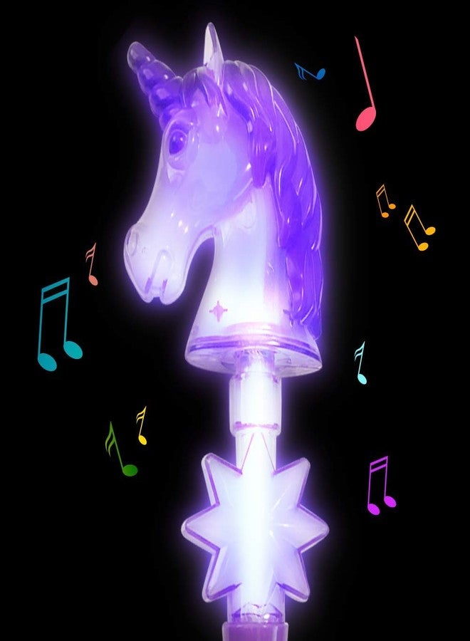 ArtCreativity Light Up Unicorn Wand, 14.5 Inch Cute Princess Wand with Flashing LED Effect and Magical Sounds, Batteries Included, Fun Pretend Play Prop, Best Birthday Gift, Party Favor for Kids - Image 5