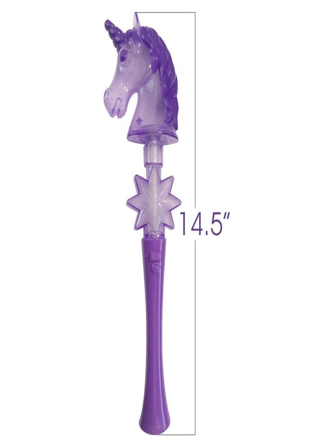 ArtCreativity Light Up Unicorn Wand, 14.5 Inch Cute Princess Wand with Flashing LED Effect and Magical Sounds, Batteries Included, Fun Pretend Play Prop, Best Birthday Gift, Party Favor for Kids - Image 3